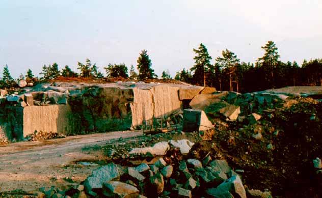 Foto 1. Bergskrönet som gravfältet var beläget på. Gravfältet var beläget på krönet och i västra delen av en cirka 60-80 meter bred triangulär bergsklack.