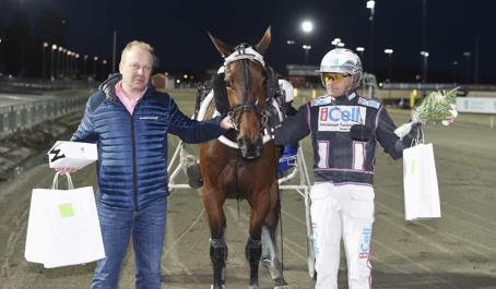 SENASTE TÄVLINGSDAGEN 9 april Senaste tävlingsdagen 9 april Femåriga Dragondamour Sisu, yngst i loppet, var en fin vinnare i det andra försöket i Maharajahs Stoserie 08 för Ulf Ohlsson.