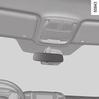 BACKSPEGLAR (2/2) Backspegel utan spak 4 Backspegeln mörknar automatiskt när bilen bakom dig har ljusen på. 4 Innerbackspegel Den är riktbar.