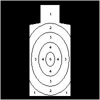06000019000706(02) O10 Swiss ordnance rapid fire pistol target (military); outline with ovals; Form 34.
