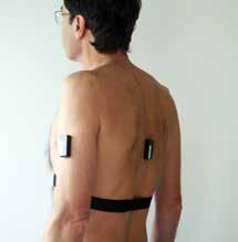 Pulsbelastning Pulsen mäts under en arbetsdag med ett elastiskt bröstband som spänns runt bålen och håller två elektrodytor på plats framför nedre revbenen.