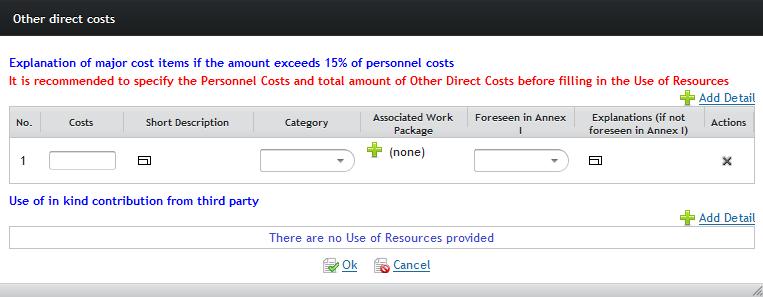 Other direct costs Use of Resources Dessa rutor fylls endast i om du har