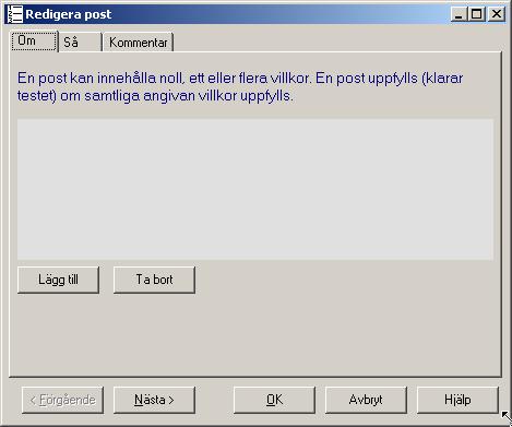 Ett nytt fönster presenteras. Det är i detta fönster som man kan redigera poster.