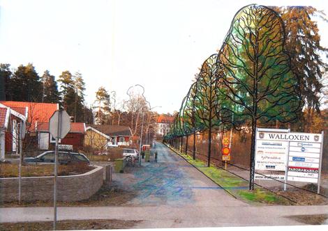 Trafik Trafik till de två nya bebyggelsegrupperna leds in via Margaretavägen. Trafik till de tolv småvillorna leds därifrån via en ny väg tvärs över parken.