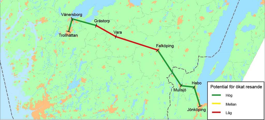 Restidskvoter Restiderna med kollektivtrafik respektive bil har beräknats utifrån reseplaneraren ResRobot.