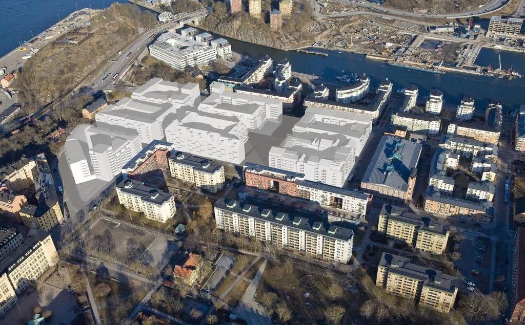 Kvarterens storlek och form är traditionell innerstadsskala, men ges en ny karaktär.