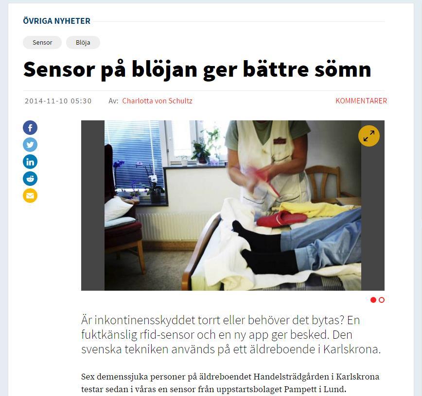Pampett Fuktkänslig RFID-sensor som