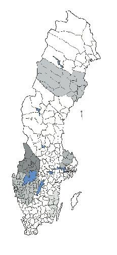 VÄSTERBOTTENS LÄN Vilhelmina kommun Vindelns kommun Umeå kommun UPPSALA LÄN Håbo kommun Tierps kommun Älvkarleby kommun VÄRMLANDS LÄN Grums kommun Sunne kommun Torsby kommun VÄSTRA
