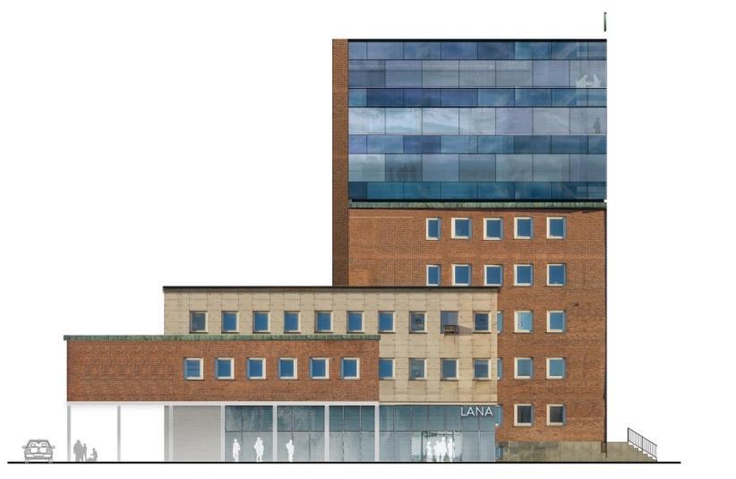 Stor vikt har lagts vid att utforma byggnaderna så att de ansluter till den omgivande bebyggelsen och samtidigt ges ett varierat uttryck.