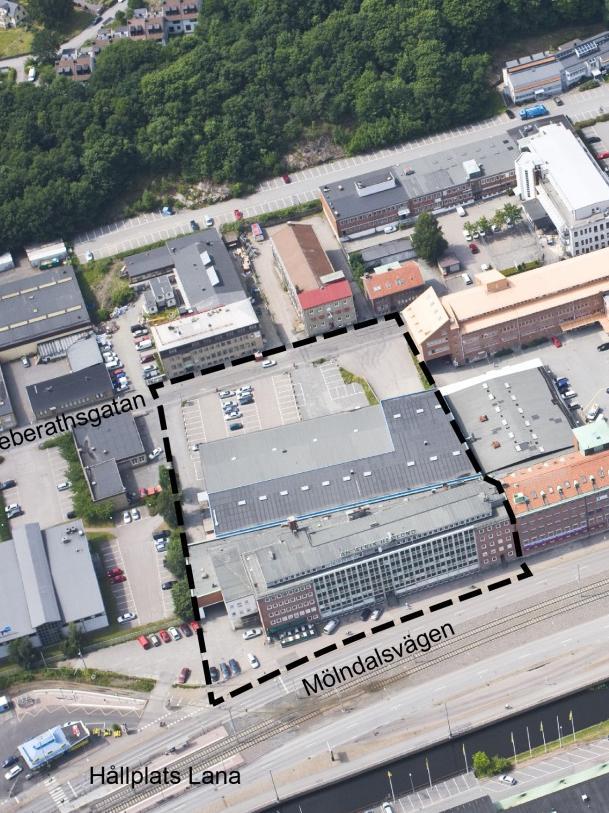 Sammanfattning Planens syfte och förutsättningar Syftet med detaljplanen är att pröva ny stadsmässig bebyggelse norr om Lana, som ett led i omvandlingen av Mölndalsåns dalgång till blandstad.