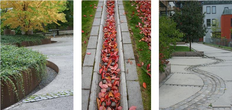 7.2.3 Växtbäddar och dagvattenrännor Vid planområdets innergård på rampnivån kan anläggning av växtbäddar vara ett alternativ.