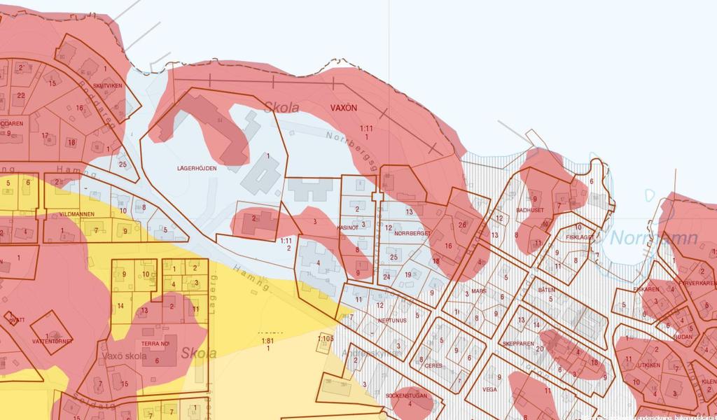 14 av 46 Geotekniska förhållanden Enligt Geologiska kartbladet (1964) består undergrunden i planområdet i huvudsak av berggrund.