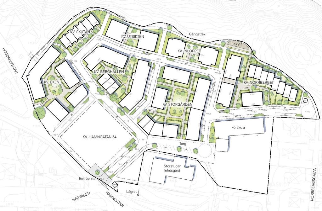 20 av 46 Figur 9: Vinnande förslag till markanvisningstävling (Karavan landskapsarkitekter AB) Nya byggnader Parallellt med detaljplanearbetet bjöd Vaxholms stad in intresserade företag att delta i