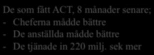 Bok-Info Planering för detta pass (14.40 15.25) 1. Hur vi jobbar med ACT, exempel från en studie 2. Vad är ACT?