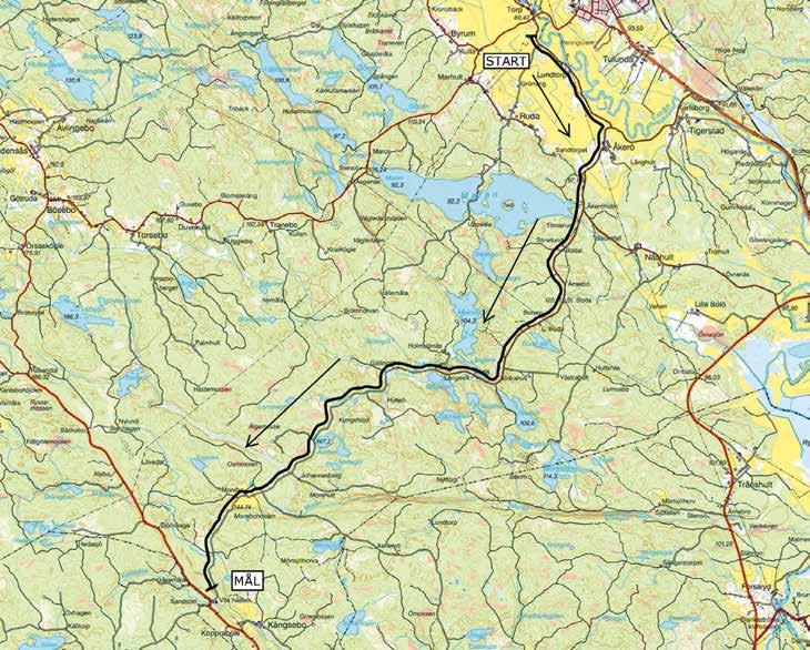 Bra publikplatser: En lång sträcka på gården Morebo 13,32 km in på sträckan och
