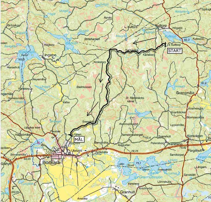 SS 4 Bockara Längd: 7,38 km Första start: Torsdag 29/6 13.54 Extremt trång och krokig körväg de första 2,65 km där förarna får köra med armarna i kors.