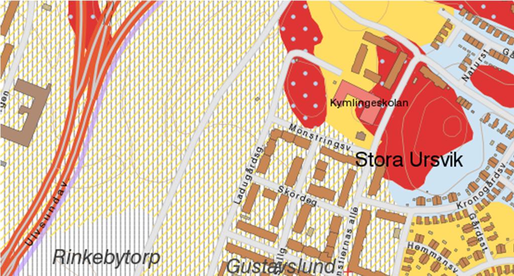 PM DAGVATTEN, VÄSTRA URSVIK - DP TORGET De höjdpartier med friktionsjord och berg i dagen har bedömts som områden för grundvattenbildning.