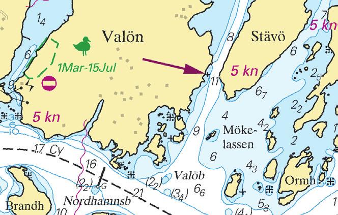 15 Nr 463 Valön Sjöfartsverket, Norrköping. ÅTERKOMMANDE INFORMATION / RECURRENT INFORMATION Vattenståndet i Vänern Den 18 september var vattenståndet ca 32 cm över sjökortens referensyta.