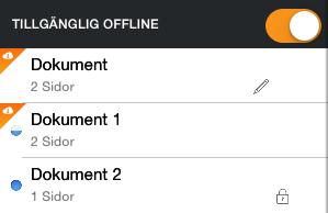 7 Offlineläge Sammanträdeshandlingarna läses i normalfallet online, detta för att alltid ha tillgång till senaste versionen av dokumentet och för att inte ta upp onödigt lagringsutrymme på den mobila