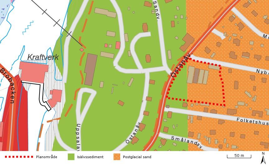 8(22) 5 FÖRUTSÄTTNINGAR, FÖRÄNDRINGAR OCH KONSEKVENSER 5.1 Natur Marken inom planområdet är flackt med nivån 21 meter över havet.