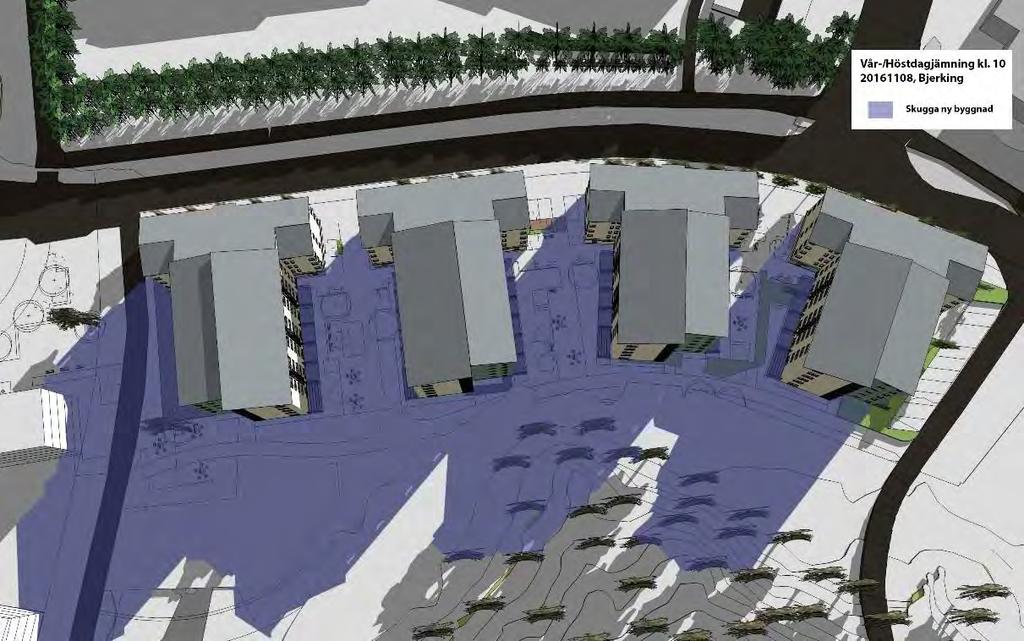 Sida 14 (18) Illustration Detalj: Skuggning av innergårdar Vår- / höstdagjämning kl.