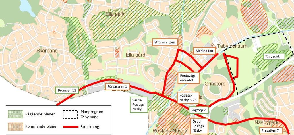 Förutsättningar Under denna rubrik redovisas förutsättningar som kan påverka lokalisering av sträckan.