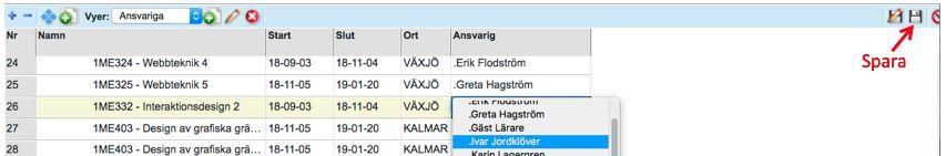 Redigera innehåll i listan Din nya lista visas och där klickar du på pennan längst upp till höger, för att kunna redigera innehållet i listan.