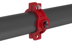 Installationsanvisning - Mek-T & Mini-T 5 Placera den övre delen av kopplingen över det borrade hålet.