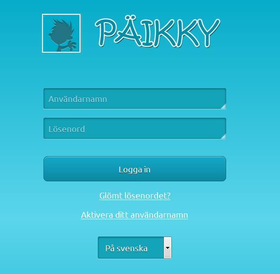 Instruktion till vårdnadshavare såhär kommer du igång med Päikky Aktivering av användarnamn första inloggning till Päikky Daghemmet har skapat åt dig som