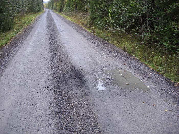 5 Utvärdering i fält 5.1 Kontroll På sträckan kontrollerades packningsgraden under utförandeskedet, bärigheten och miljöegenskaperna (lakningsegenskaperna) ca 4 månader efter stabiliseringsåtgärden.