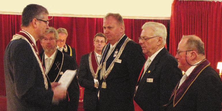 Vid en stämningsfull ceremoni vid Äldre Bröders afton den 12 januari mottog tre bröder veterantecknet för 25 års