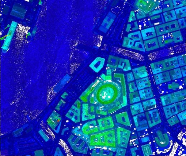 3D LASERDATA (Lidar) Georefererat och klassat 3D-punktmoln (DSM) Beskrivning: Datat bygger på en flygburen laserskanning som är gjord från ca 1750 meters höjd.
