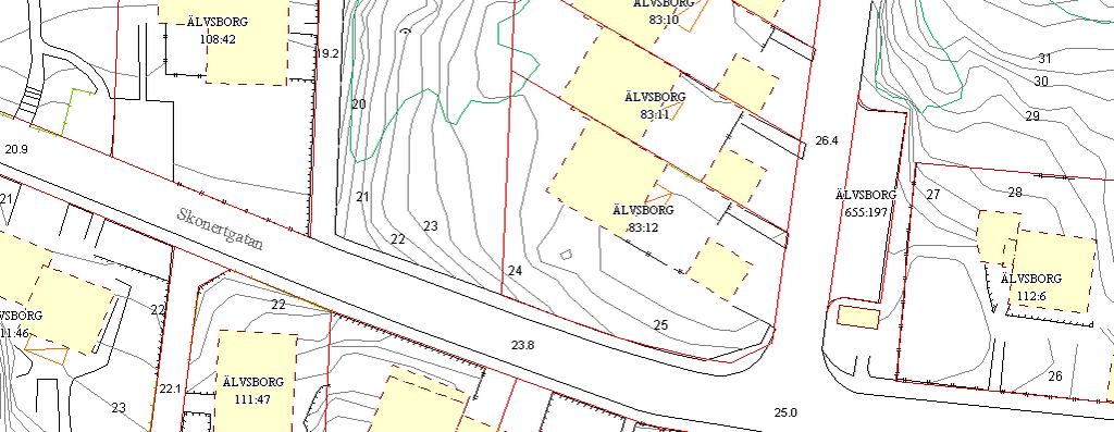 GRUNDKARTA Grundkartan visar gällande förutsättningar för mark, fastigheter, byggnader, anläggningar mm Beskrivning: Grundkartan innehåller fastighetskartans redovisning av fastigheter tillsammans
