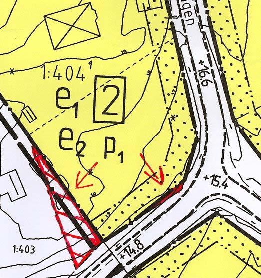 GENOMFÖRANDEBESKRIVNING 5 på Violstigen. Dessa områden som ovan är markerade med rött vid pilarna kommer att överföras till kommunens fastighet Tyresö 1:544.