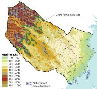 Figur 8. Naturreservatens och nationalparkens belägenhet i länet 20
