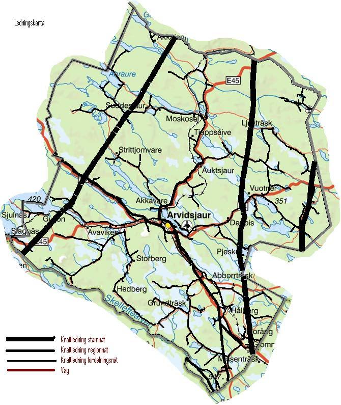 Elnät En viktig faktor för lokaliseringen av vindkraftverk är avståndet till ledningsnät av tillräcklig kapacitet.