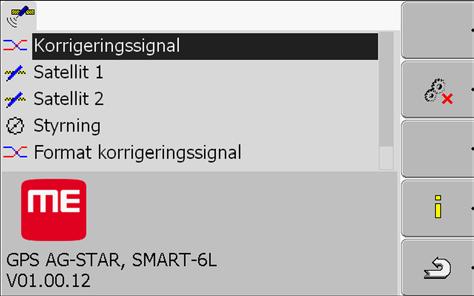 Konfigurera terminalen i applikationen Service GPS-mottagare 7 1. Byt till skärmbilden GPS : Service Följande skärmbild visas: 2. - Klicka på önskad parameter.