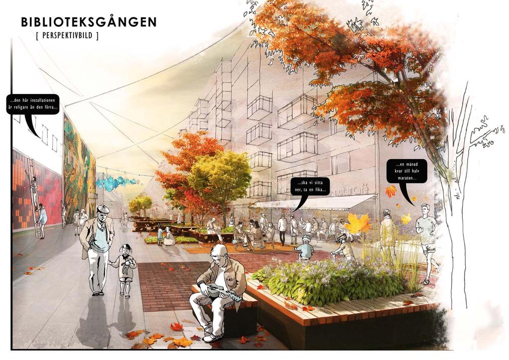 INLEDNING Biblioteksgången Bakgrund I utvecklingsplanen för Stockholms län, RUFS 2010 utpekades Täby som en av Stockholms åtta yttre regionala stadskärnor.