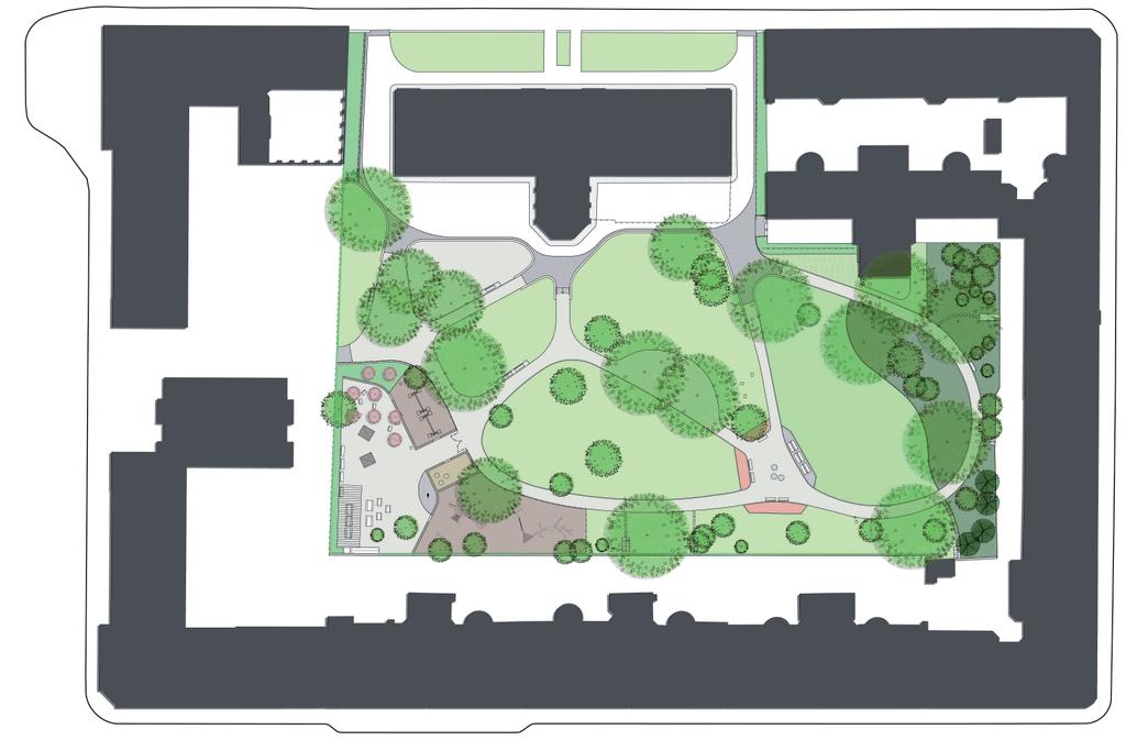 Parksamråd okt 06 Ekehusparke - förslag till upprustig Norrtullsg Förslaget i korthet Lekplats med tema trädgård & ekologi Fruktlud med odligsmöjligheter Ekehuset Möbler som ger trädgårdskäsla