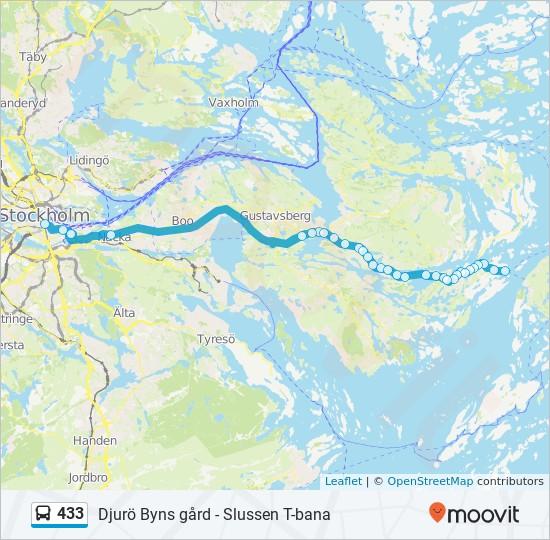 Riktning: Stavsnäs Vinterhamn 32 stopp VISA LINJE SCHEMA Slussen T-Bana Katarinavägen 12, Stockholm Londonviadukten Henriksdal Station Hästholmsvägen 24, Stockholm Nacka Tra kplats Vikdalsvägen,