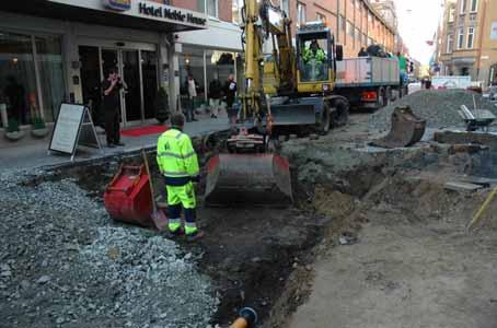 Arkeologisk förundersökning i form av schaktningsövervakning 2008 2009 Hjulhamnsgatan & Per Weijersgatan DOKUMENTATION I SAMBAND MED