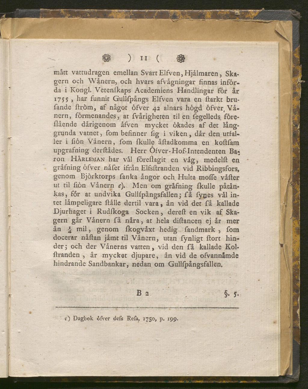 II ) II ( mått vattudragen emellan Svart Elfven, Hjälmaren, Skagern och Wånern, och hvars afvågningar finnas inför da i Kongl.