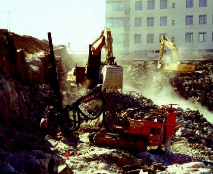 Produktionsanpassade föreskrifter om bergschakt i Anläggnings AMA 98 Bergschakt i västra Frösunda, Solna.