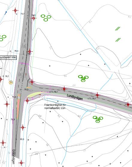 5 (8) Åtgärd 4 Projektering, bygghandling och byggnation av vänstersvängfält vid Gråbovägens korsning med Lundbyvägen, i anslutningen till vänstersvängfältet ska även en gång- och cykelpassage