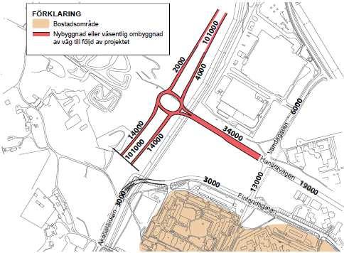 7 (22) Dp 2009-18965-54 De framtida trafikmängderna för Förbifart Stockholm beräknas till år 2035. Vid sträckan förbi Hansta beräknas Förbifart Stockholm få cirka 100 000 fordon/dygn.