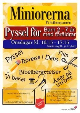 Frälsningsarmén Gävle 5 Februari sö 17 10:30 Bön 11:00 Gudstjänst, Helen Bergh må 18 09:30 Öppna förskolan Johanna Sewón, "Hur Gud bär när livet brister" on 20 12:30 Öppna förskolan to 21 10:00 Bön
