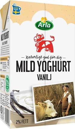 Högpastöriserad mjölk, socker 5%, mjölkprotein, naturlig arom, vaniljextrakt, mild yoghurtkultur, vitamin D.