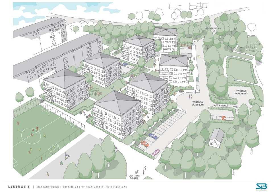 Sida 5 (8) Visionsbild från Svenska Bostäder. Planförslagets konsekvenser Bebyggelse inom planområdet Bussenhusskolan utgörs av fyra huskroppar i två till tre våningar.