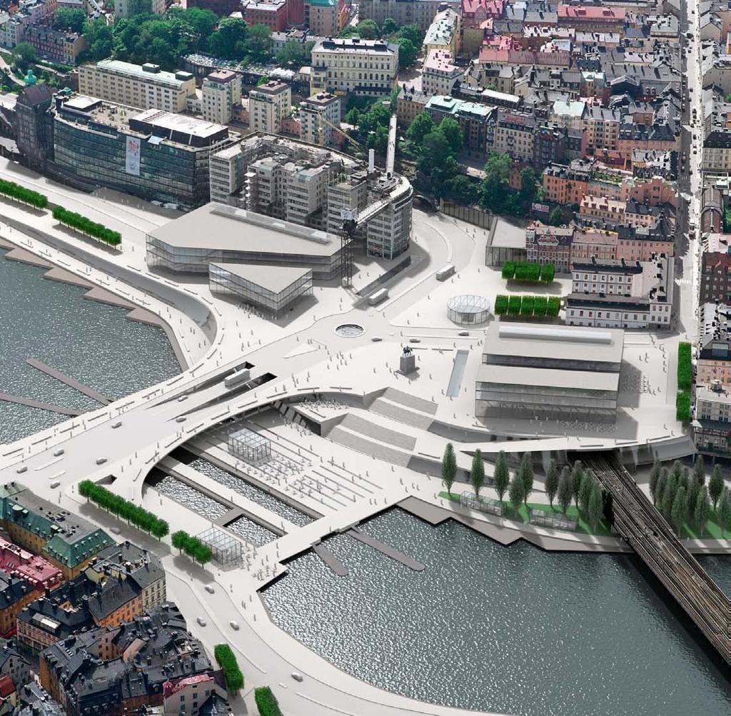 2. Mötesplats för alla Slussens viktigaste funktion i staden förblir självklart att om förenande delar mer än separerande som dagens lösning med en ny mer yteffektiv.