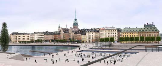 Stockholmsåsen går från Södermalms förkastningsberg över till Stadsholmen vilket skapade näset och den naturliga kvar i förslaget i Hornsgatan och Katarinavägen som rinner ner mot Skeppsbron på den